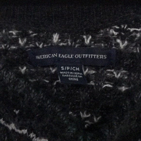 American eagle black grey and white sweater size S - Picture 2 of 3